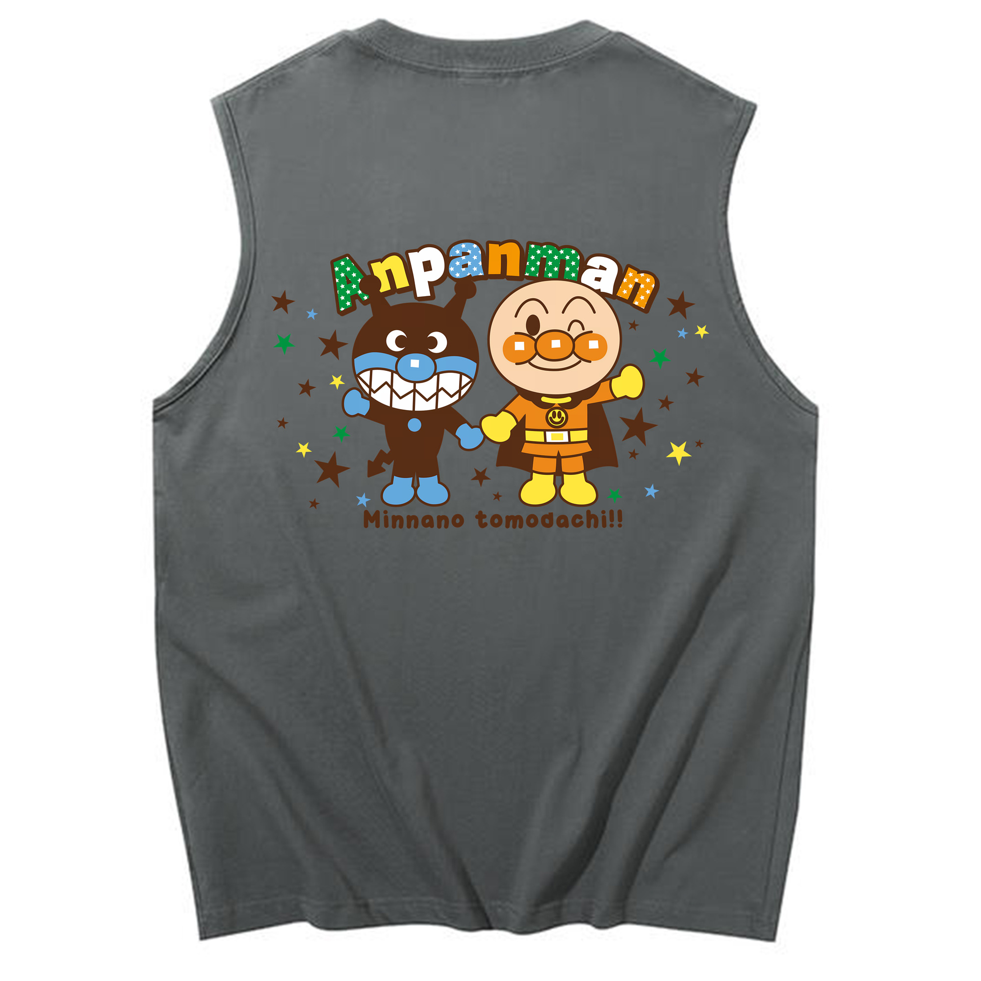 （画像用） アンパンマン Anpanman コットン100％タンクトップ（背面プリント）